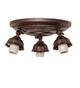 Meyda Tiffany - 293391 - Three Light Semi-Flush Mount Hardware - Victorian - Mahogany Bronze