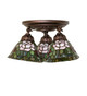 Tiffany Rosebush Three Light Semi-Flush Mount (293392)