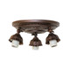 Tiffany Rosebush Three Light Semi-Flush Mount (293392)