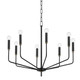 Mitzi - H516808-AGB/SBK - Eight Light Chandelier - Bailey - Aged Brass