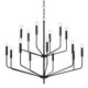 Mitzi - H516815-AGB/SBK - 15 Light Chandelier - Bailey - Aged Brass