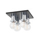 Mitzi - H526504-PC/SBK - Four Light Flush Mount - Brandi - Polished Chrome/Soft Black