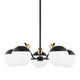Mitzi - H573805-AGB/SBK - LED Chandelier - Miranda - Aged Brass