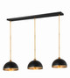 Z-Lite - 1004P14-3L-MB-RB - Three Light Pendant - Landry - Matte Black + Rubbed Brass