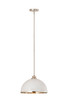 Z-Lite - 1004P14-MW-BN - One Light Pendant - Landry - Matte White + Brushed Nickel
