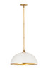 Z-Lite - 1004P20-MW-RB - One Light Pendant - Landry - Matte White + Rubbed Brass