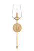Dominique One Light Wall Sconce (2012-1S-MGLD)