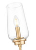 Clara One Light Wall Sconce (2013-1S-MGLD)