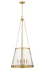 Z-Lite - 341P18-RB - Four Light Pendant - Prescott - Rubbed Brass