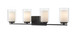 Z-Lite - 426-4V-MB - Four Light Vanity - Willow - Matte Black