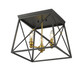 Trestle Three Light Flush Mount (447F14-MB-OBR)