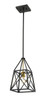 Z-Lite - 447MP-MB-OBR - One Light Pendant - Trestle - Matte Black + Olde Brass