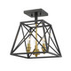 Trestle Three Light Semi Flush Mount (447SF-MB-OBR)