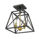 Trestle Three Light Semi Flush Mount (447SF-MB-OBR)