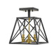 Trestle Three Light Semi Flush Mount (447SF-MB-OBR)