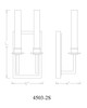Orson One Light Wall Sconce (4503-2S-MB)