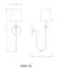 Jisele One Light Wall Sconce (4505-1S-MB)