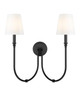 Jisele Two Light Wall Sconce (4505-2S-MB)