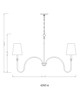 Jisele Six Light Chandelier (4505-6MB)