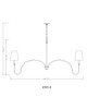 Jisele Eight Light Chandelier (4505-8MB)
