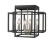 Z-Lite - 454F-BK-BN - Four Light Flush Mount - Titania - Black + Brushed Nickel