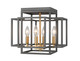 Z-Lite - 454F-BRZ-OBR - Four Light Flush Mount - Titania - Bronze + Olde Brass