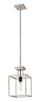 Z-Lite - 456MP-BN-BK - One Light Pendant - Quadra - Brushed Nickel + Matte Black