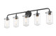 Z-Lite - 471-5V-MB - Five Light Vanity - Delaney - Matte Black