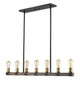 Z-Lite - 472-7L-RM - Seven Light Linear Chandelier - Kirkland - Rustic Mahogany