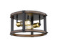 Z-Lite - 472F2R-RM - Two Light Flush Mount - Kirkland - Rustic Mahogany