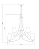 Joliet Nine Light Chandelier (473-9BBR)