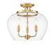 Joliet Three Light Semi Flush Mount (473SF-BBR)
