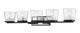 Z-Lite - 475-5V-MB-CH - Five Light Vanity - Bleeker Street - Matte Black + Chrome