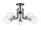 Z-Lite - 477-5SF-MB-BN - Five Light Semi Flush Mount - Parsons - Matte Black + Brushed Nickel