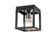 Z-Lite - 480F1-MB-CH - One Light Flush Mount - Kube - Matte Black + Chrome