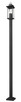 Tiberius Four Light Outdoor Post Mounted Fixture (5017PHBS-536P-BK)