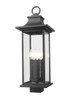Z-Lite - 5017PHBS-BK - Four Light Outdoor Post Mount Fixture - Tiberius - Black
