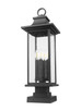 Tiberius Four Light Outdoor Pier Mounted Fixture (5017PHBS-SQPM-BK)