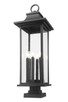 Tiberius Six Light Outdoor Pier Mounted Fixture (5017PHXLS-SQPM-BK)