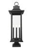 Tiberius Six Light Outdoor Pier Mounted Fixture (5017PHXLS-SQPM-BK)