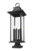 Tiberius Six Light Outdoor Pier Mounted Fixture (5017PHXLS-SQPM-BK)