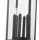 Tiberius Six Light Outdoor Pier Mounted Fixture (5017PHXLS-SQPM-BK)
