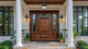 Raphael Three Light Outdoor Wall Mount (5029B-BK)