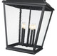 Raphael Five Light Outdoor Chain Mount Ceiling Fixture (5029CHXXL-BK)