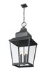 Raphael Five Light Outdoor Chain Mount Ceiling Fixture (5029CHXXL-BK)