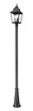 Raphael Three Light Outdoor Post Mount (5029PHBR-5011P-BK)
