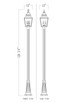 Raphael Three Light Outdoor Post Mount (5029PHBR-519P-BK)