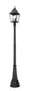 Raphael Three Light Outdoor Post Mount (5029PHBR-564P-BK)