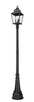 Raphael Three Light Outdoor Post Mount (5029PHBR-564P-BK)