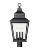Raphael Three Light Outdoor Post Mount (5029PHBR-BK)